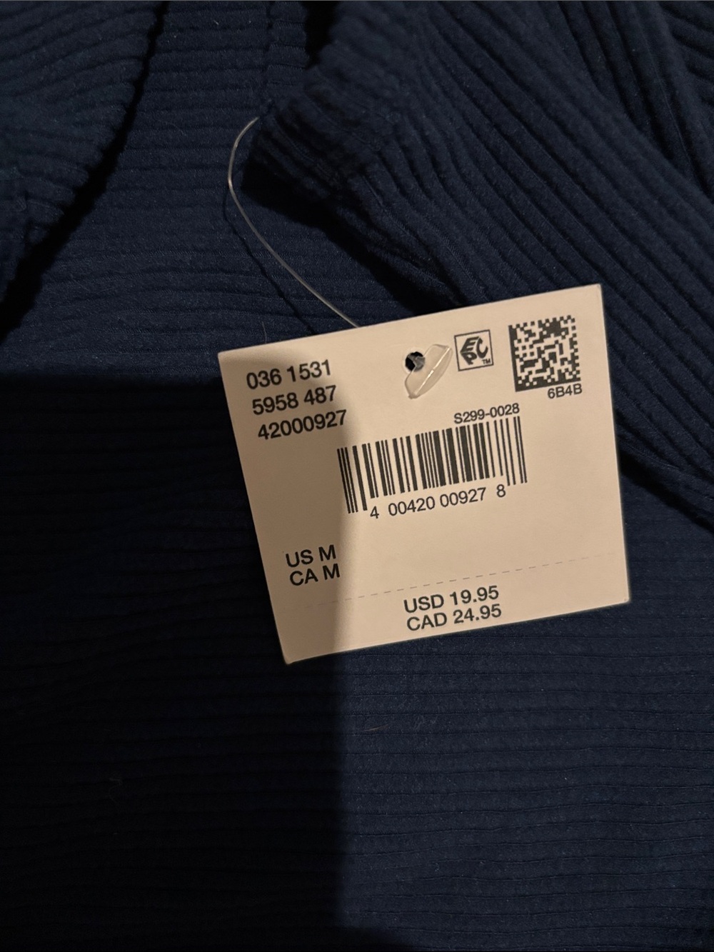 American Eagle Outfitters Navy Ribbed Muscle Tank - Picture 3 of 4